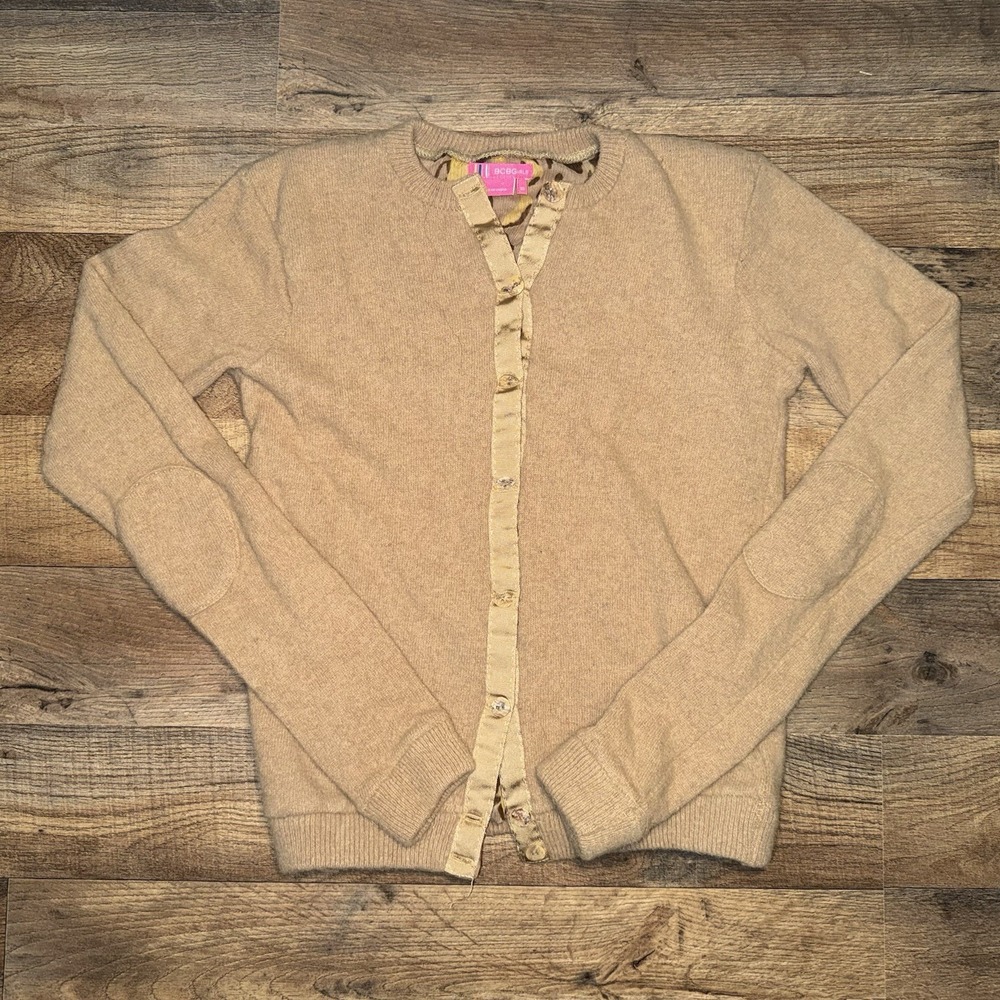BCBGirls Brown Cardigan Size XS Elbow Patch